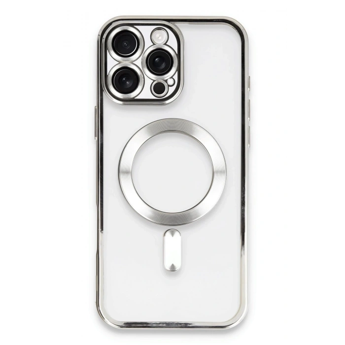 Mey İthalat®   iPhone 16 Pro Max Kılıf Kross Magneticsafe Kapak - Gümüş