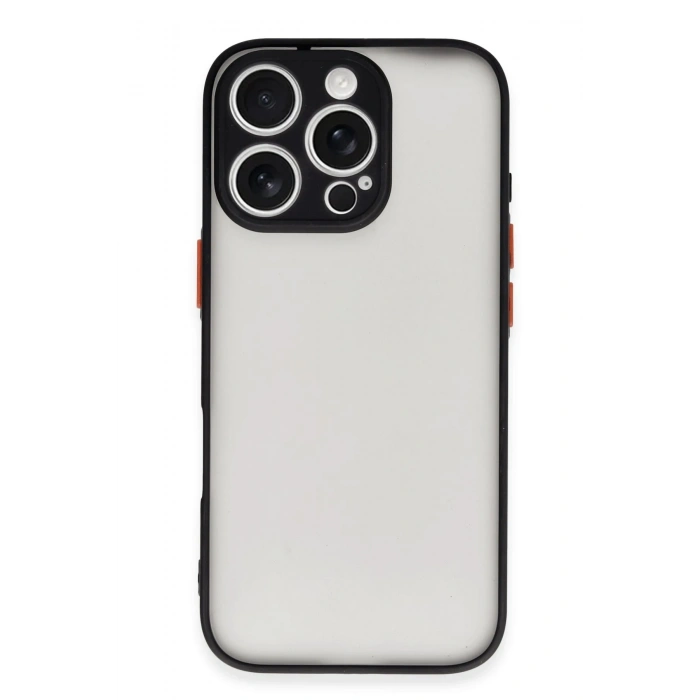 Mey İthalat®   iPhone 16 Pro Max Kılıf Montreal Silikon Kapak - Siyah