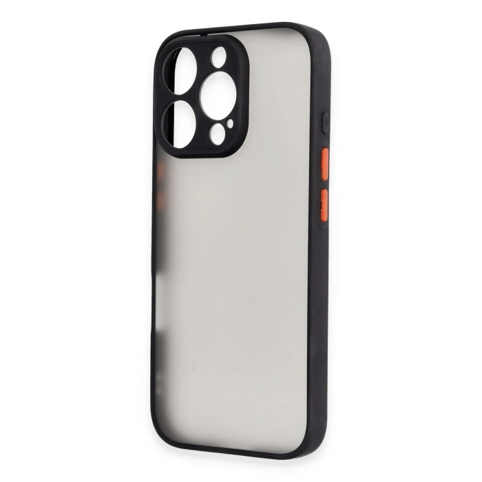 Mey İthalat®   iPhone 16 Pro Max Kılıf Montreal Silikon Kapak - Siyah