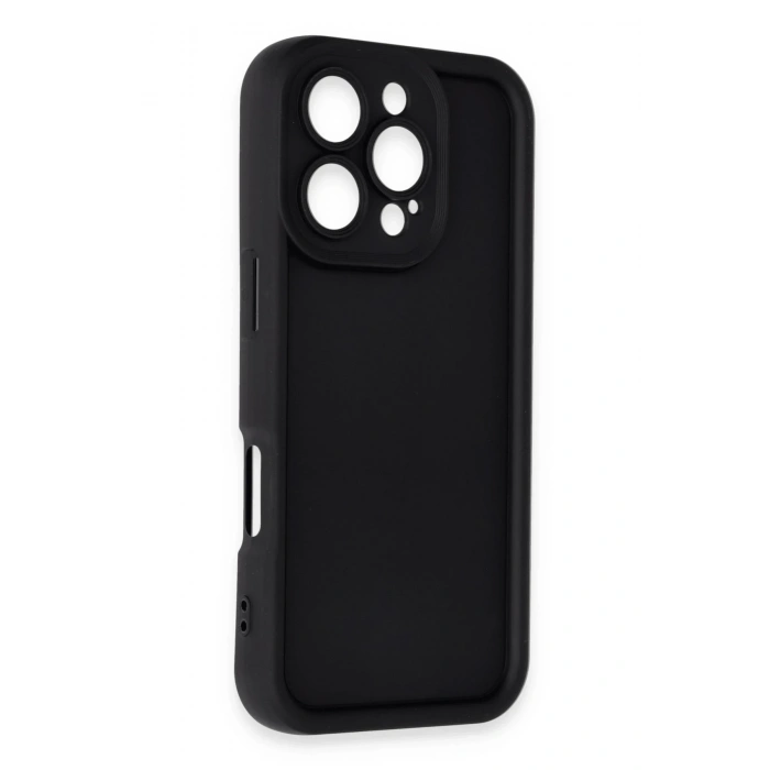 Mey İthalat®   iPhone 16 Pro Max Kılıf Viera Silikon - Siyah