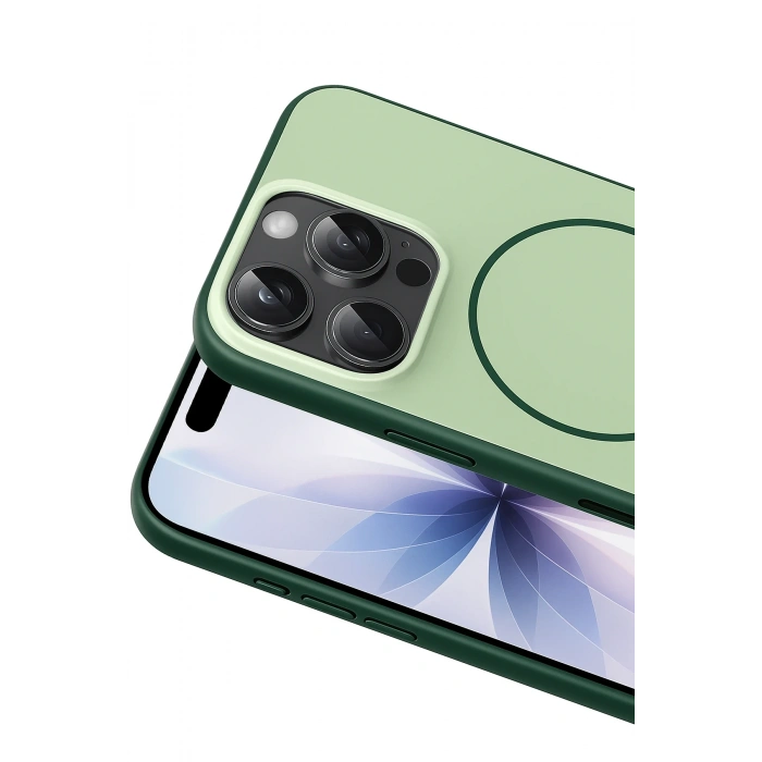Mey İthalat®   iPhone 16 Pro Max Neva Magsafe Kapak - Koyu Yeşil