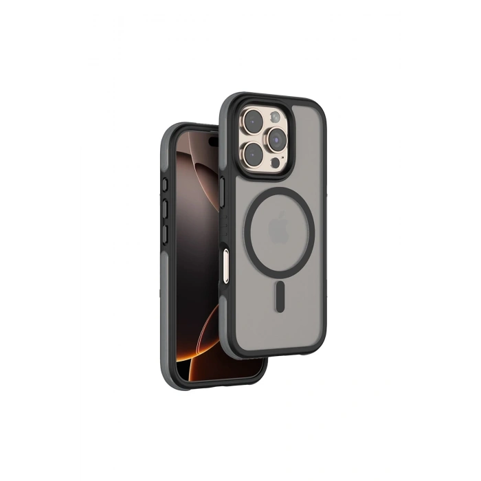 Mey İthalat®   iPhone 16 Pro Max Orbit Magsafe Kapak - Siyah