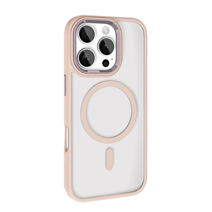Mey İthalat®   iPhone 16 Pro Max Terea Magsafe Kapak - Pembe