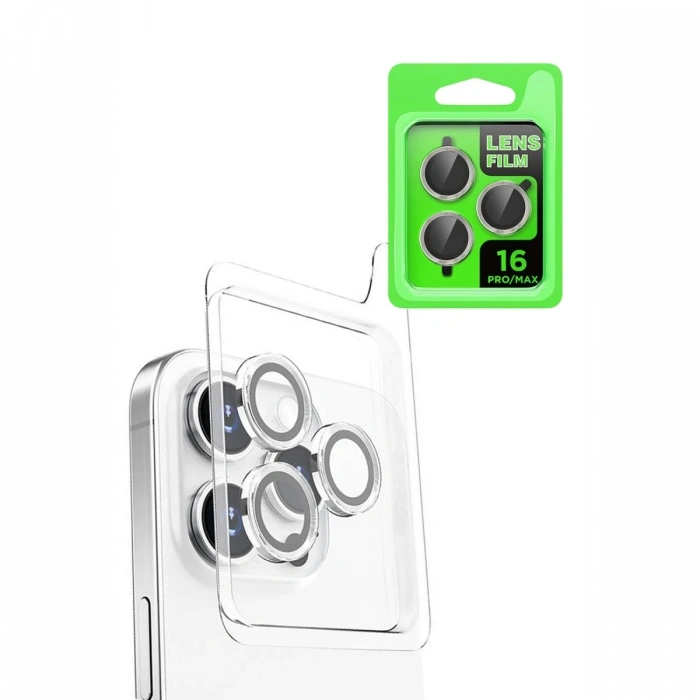 Mey İthalat®   iPhone 16 Pro Raze Metal Kamera Lens - Beyaz