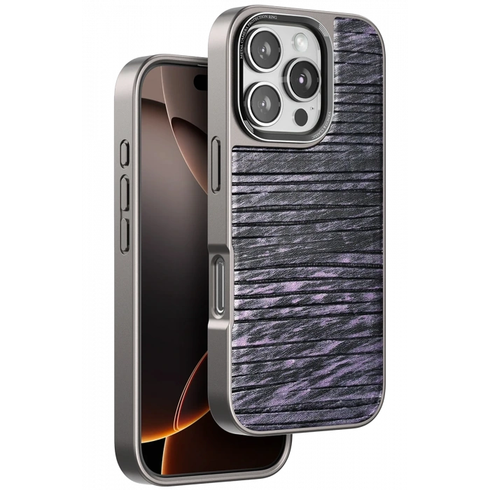 Mey İthalat®   iPhone 16 Pro Wave Kapak - Derin Mor