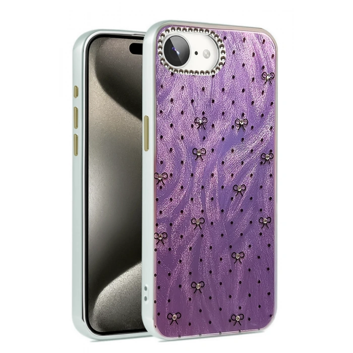 Mey İthalat®   iPhone 16E Kılıf Blade Aynalı Desenli Kapak - Desen 2