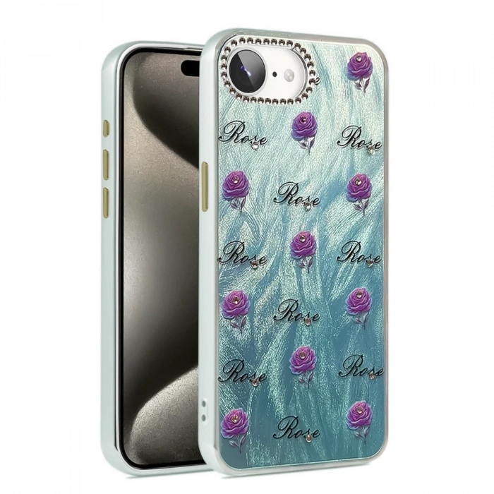 Mey İthalat®   iPhone 16E Kılıf Blade Aynalı Desenli Kapak - Desen 9