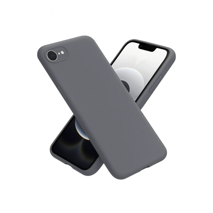 Mey İthalat®   iPhone 16E Kılıf First Silikon - Gri