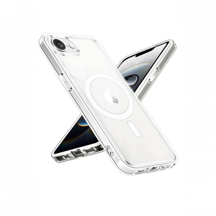 Mey İthalat®   iPhone 16E Kılıf Magneticsafe Şeffaf Silikon - Şeffaf
