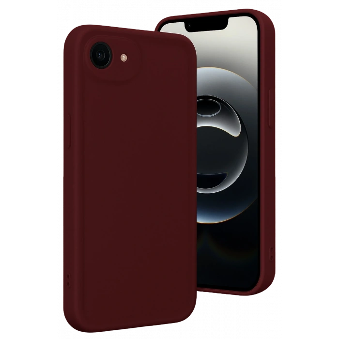 Mey İthalat®   iPhone 16E Kılıf Viera Silikon - Bordo