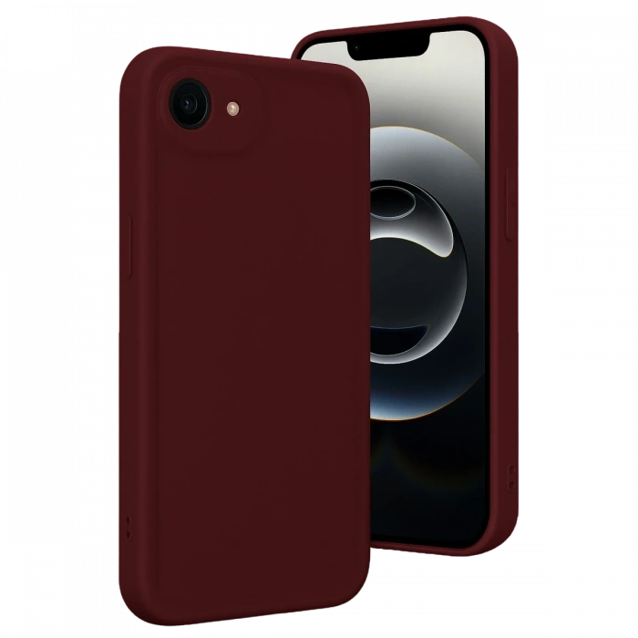 Mey İthalat®   iPhone 16E Kılıf Viera Silikon - Bordo