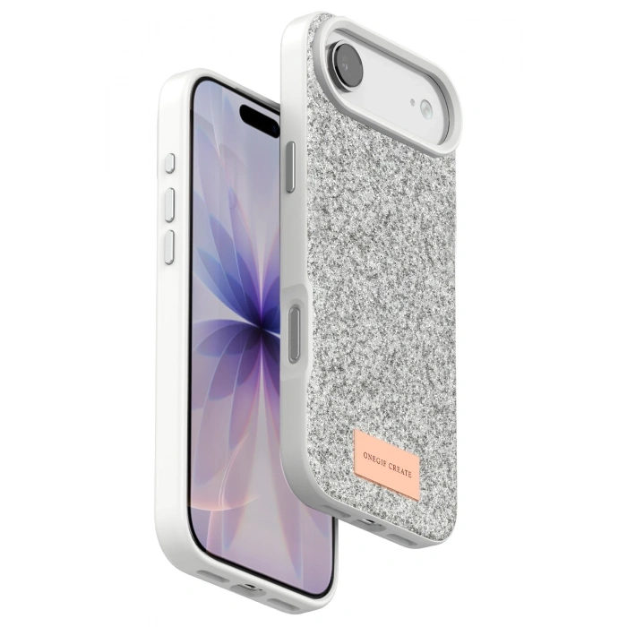 Mey İthalat®   iPhone 17 Air Bright Simli Kapak - Beyaz