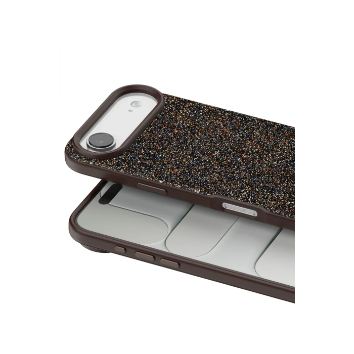 Mey İthalat®   iPhone 17 Air Bright Simli Kapak - Gold