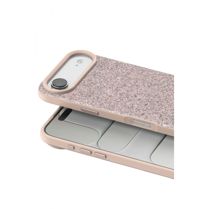Mey İthalat®   iPhone 17 Air Bright Simli Kapak - Pembe