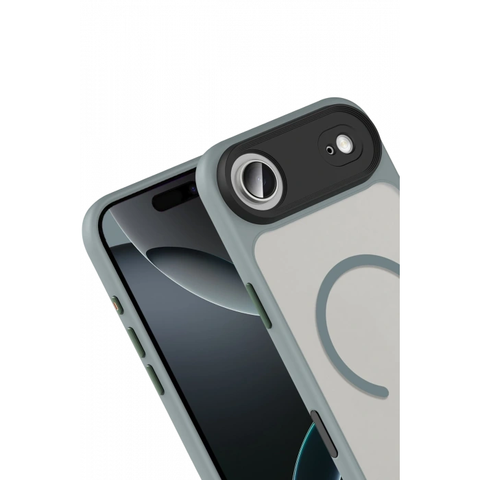 Mey İthalat®   iPhone 17 Air Megane Magsafe Kapak - Titan Gri