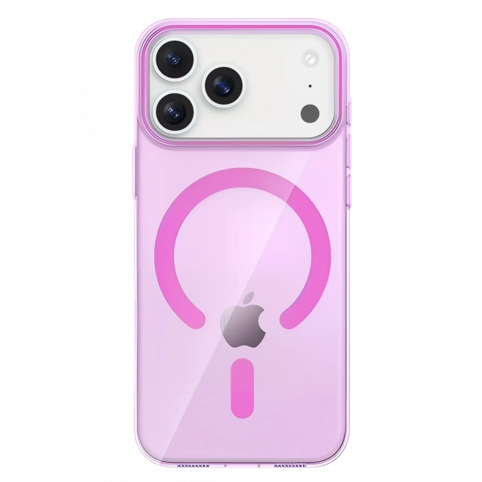 Mey İthalat®   iPhone 17 Pro Max PC Blank Magsafe Kapak - Pembe