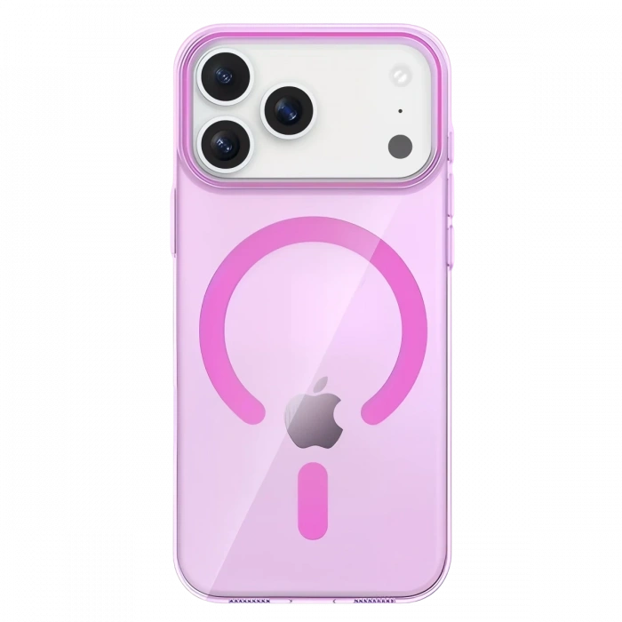 Mey İthalat®   iPhone 17 Pro PC Blank Magsafe Kapak - Pembe