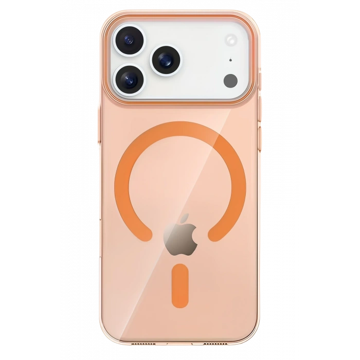 Mey İthalat®   iPhone 17 Pro PC Blank Magsafe Kapak - Turuncu