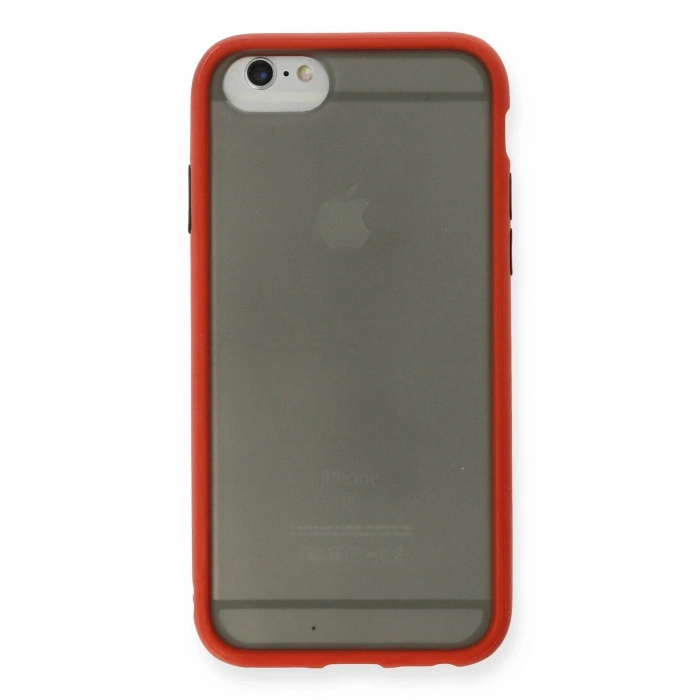 Mey İthalat®   iPhone 6 Kılıf Montreal Silikon Kapak - Kırmızı