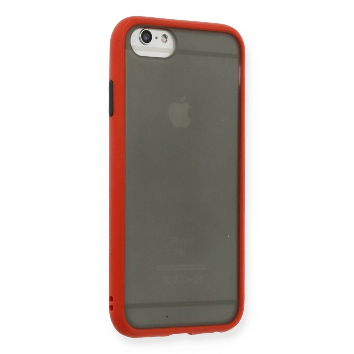 Mey İthalat®   iPhone 6 Kılıf Montreal Silikon Kapak - Kırmızı