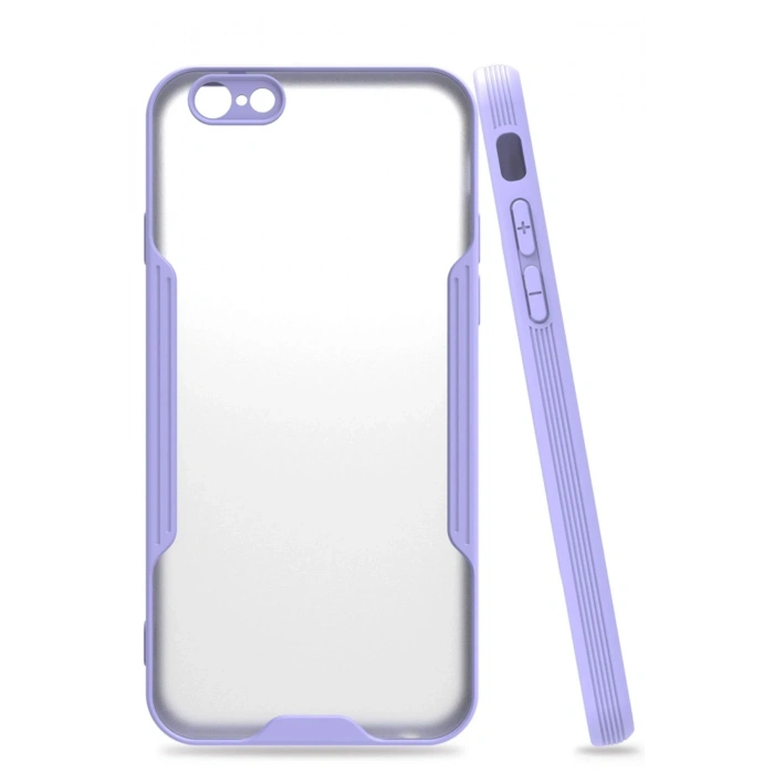 Mey İthalat®   iPhone 6 Kılıf Platin Silikon - Lila