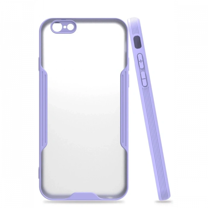 Mey İthalat®   iPhone 6 Kılıf Platin Silikon - Lila