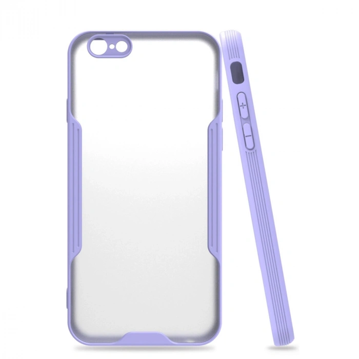 Mey İthalat®   iPhone 6 Kılıf Platin Silikon - Lila