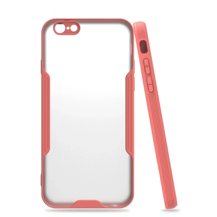 Mey İthalat®   iPhone 6 Kılıf Platin Silikon - Pembe