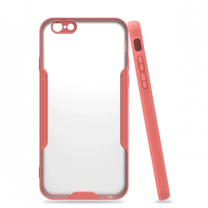 Mey İthalat®   iPhone 6 Kılıf Platin Silikon - Pembe