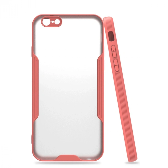Mey İthalat®   iPhone 6 Kılıf Platin Silikon - Pembe