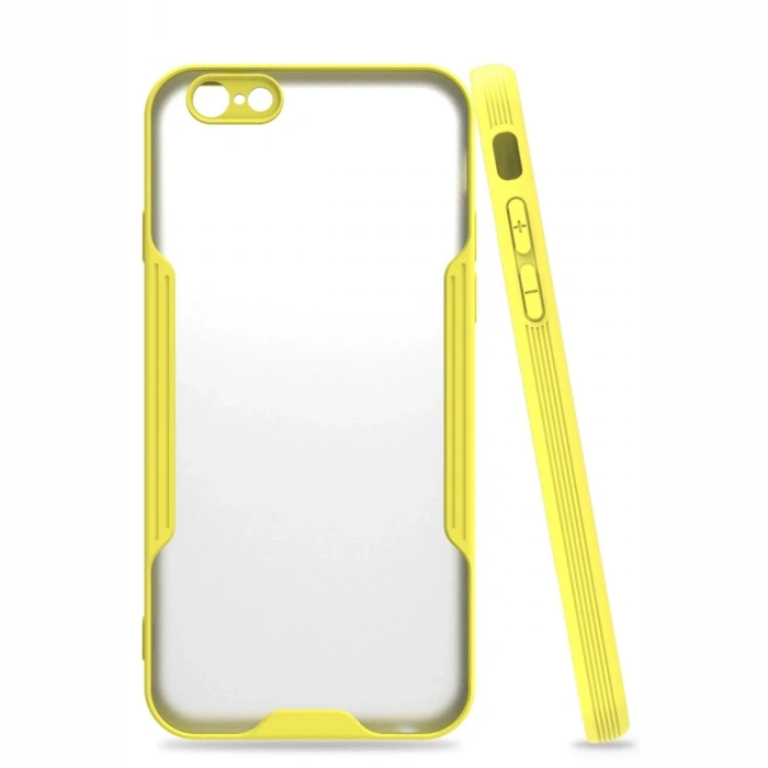 Mey İthalat®   iPhone 6 Kılıf Platin Silikon - Sarı