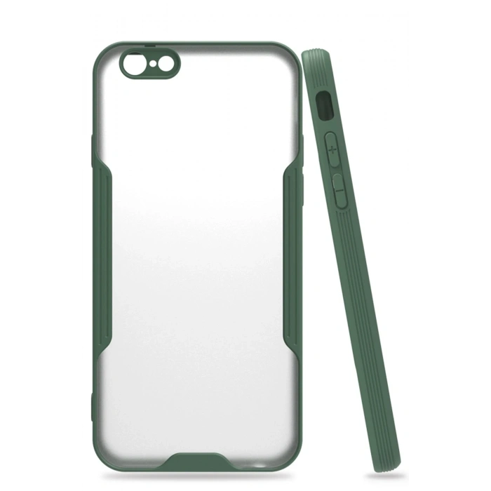 Mey İthalat®   iPhone 6 Kılıf Platin Silikon - Yeşil