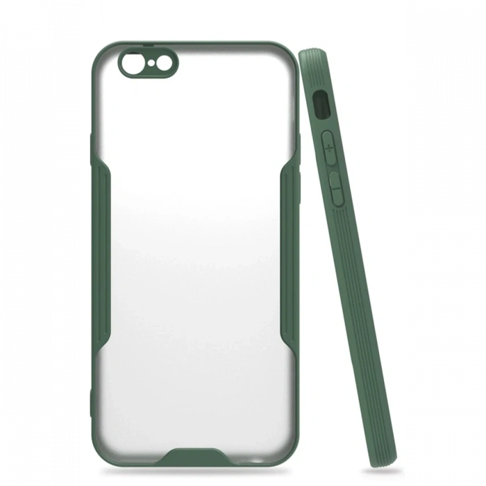 Mey İthalat®   iPhone 6 Kılıf Platin Silikon - Yeşil