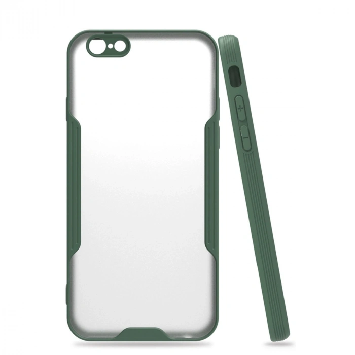 Mey İthalat®   iPhone 6 Kılıf Platin Silikon - Yeşil