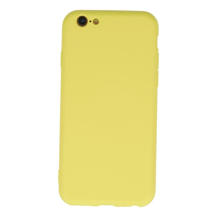 Mey İthalat®   iPhone 6 Plus Kılıf Nano içi Kadife Silikon - Sarı