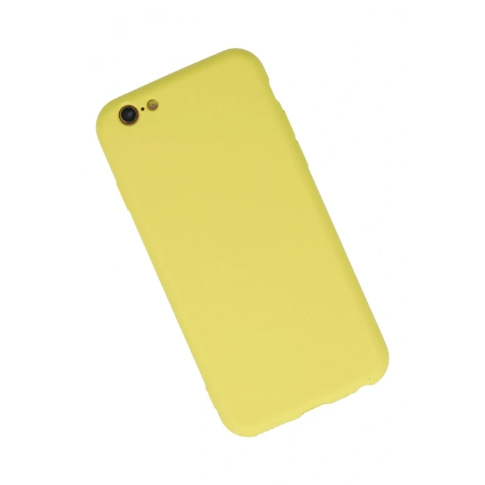 Mey İthalat®   iPhone 6 Plus Kılıf Nano içi Kadife Silikon - Sarı