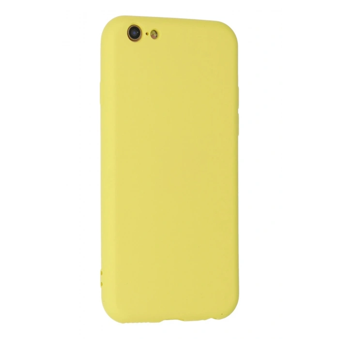 Mey İthalat®   iPhone 6 Plus Kılıf Nano içi Kadife Silikon - Sarı