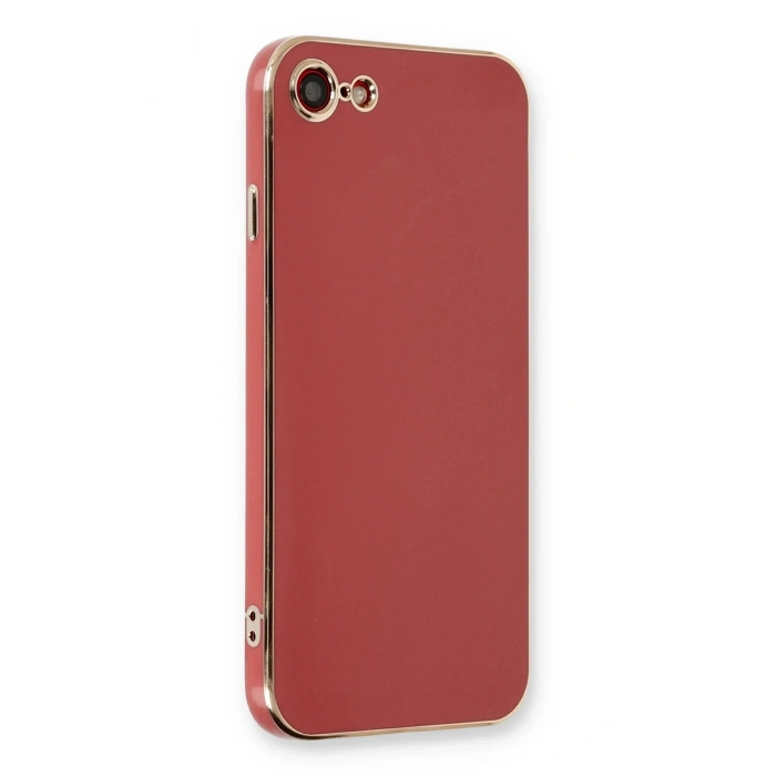 Mey İthalat®   iPhone 7 Kılıf Volet Silikon - Kırmızı