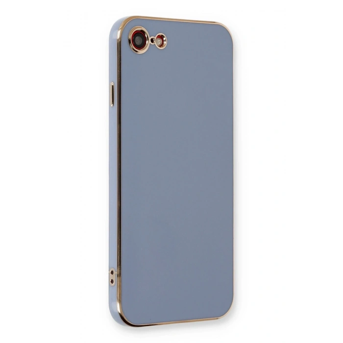 Mey İthalat®   iPhone 7 Kılıf Volet Silikon - Mavi