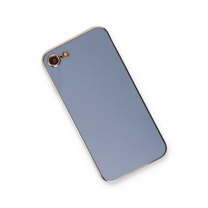 Mey İthalat®   iPhone 7 Kılıf Volet Silikon - Mavi