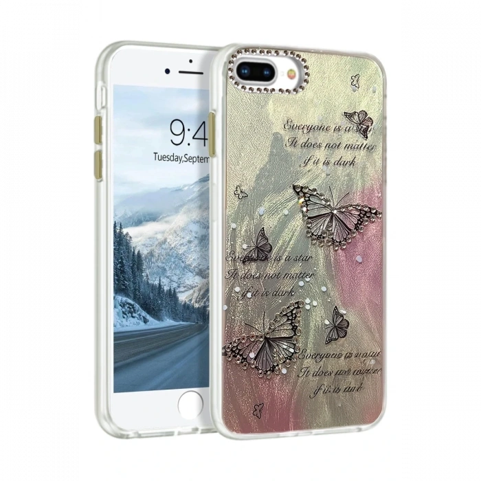 Mey İthalat®   iPhone 7 Plus Kılıf Blade Aynalı Desenli Kapak - Desen 6