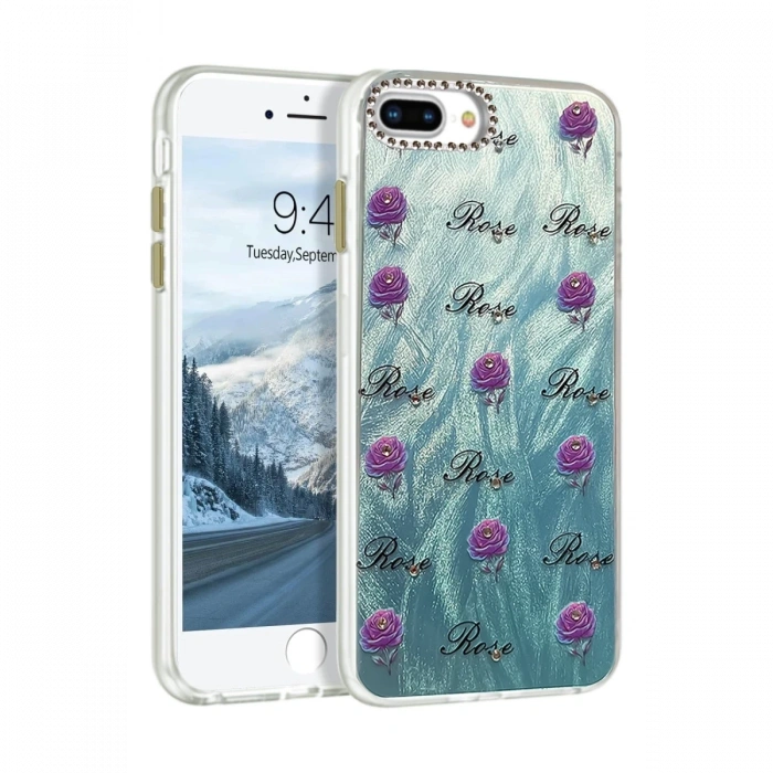 Mey İthalat®   iPhone 7 Plus Kılıf Blade Aynalı Desenli Kapak - Desen 9
