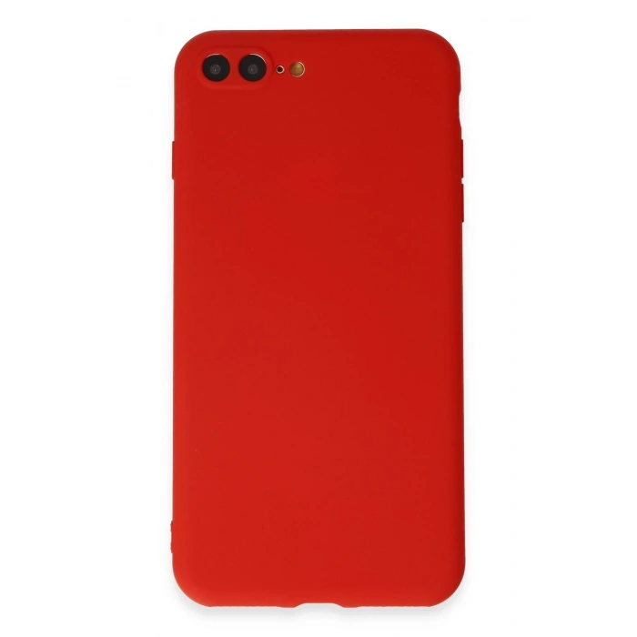 Mey İthalat®   iPhone 7 Plus Kılıf First Silikon - Kırmızı