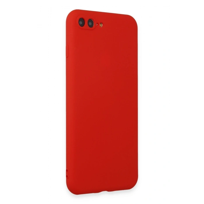 Mey İthalat®   iPhone 7 Plus Kılıf First Silikon - Kırmızı