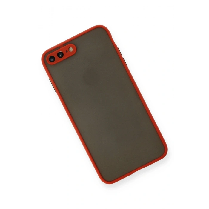 Mey İthalat®   iPhone 7 Plus Kılıf Montreal Silikon Kapak - Kırmızı