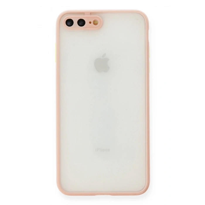 Mey İthalat®   iPhone 7 Plus Kılıf Montreal Silikon Kapak - Pembe