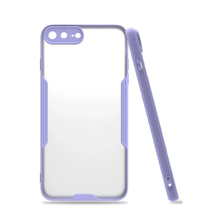 Mey İthalat®   iPhone 7 Plus Kılıf Platin Silikon - Lila
