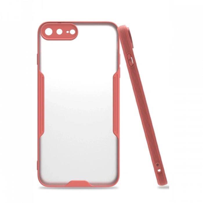 Mey İthalat®   iPhone 7 Plus Kılıf Platin Silikon - Pembe