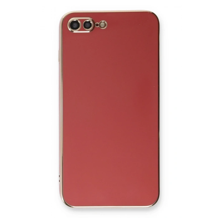 Mey İthalat®   iPhone 7 Plus Kılıf Volet Silikon - Kırmızı