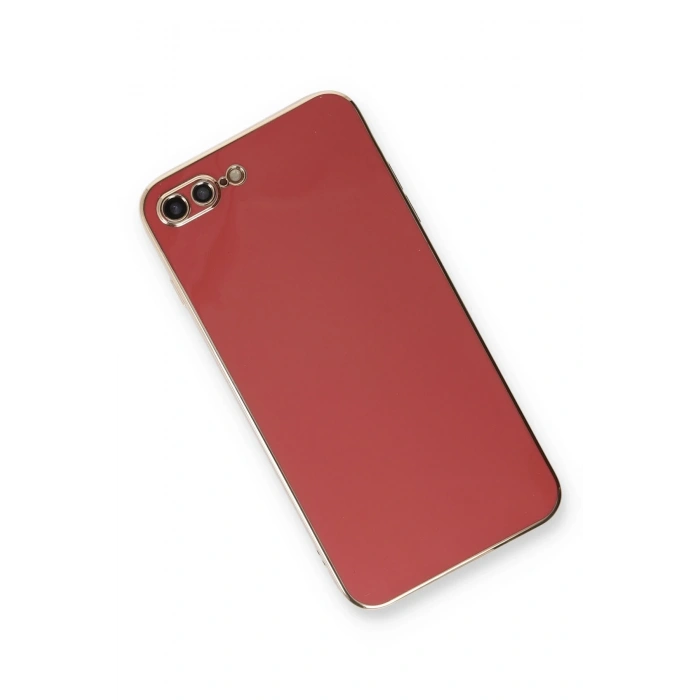 Mey İthalat®   iPhone 7 Plus Kılıf Volet Silikon - Kırmızı